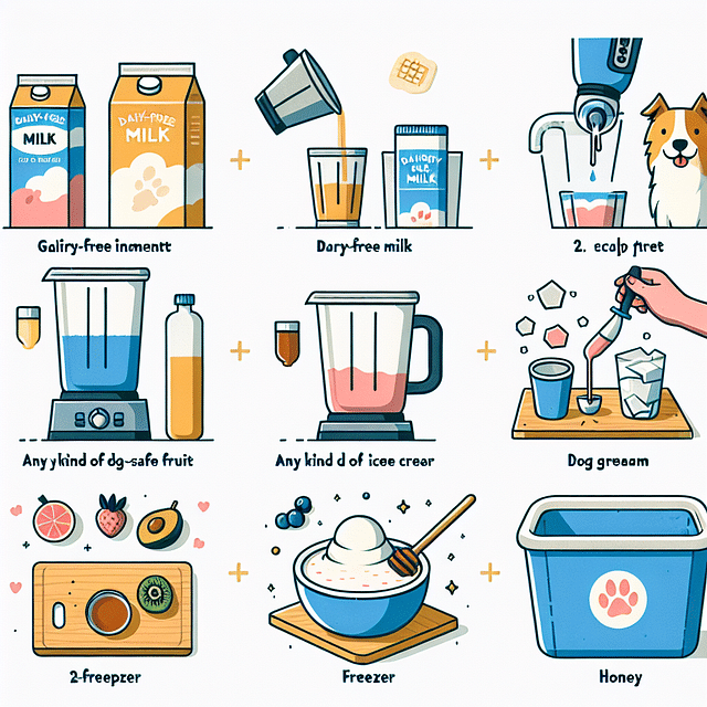 blending ingredients for dog-friendly ice cream