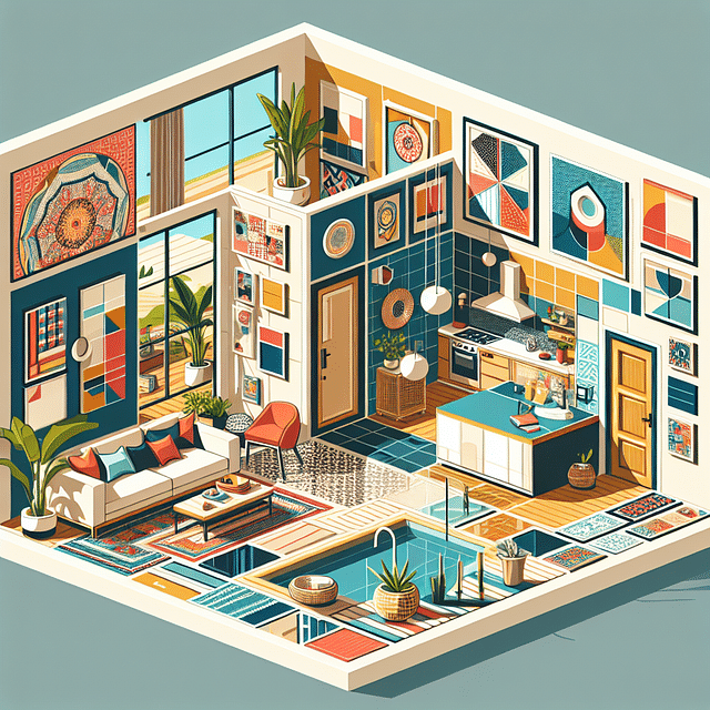 stylish vacation rental with artistic decor