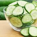 sliced cucumber