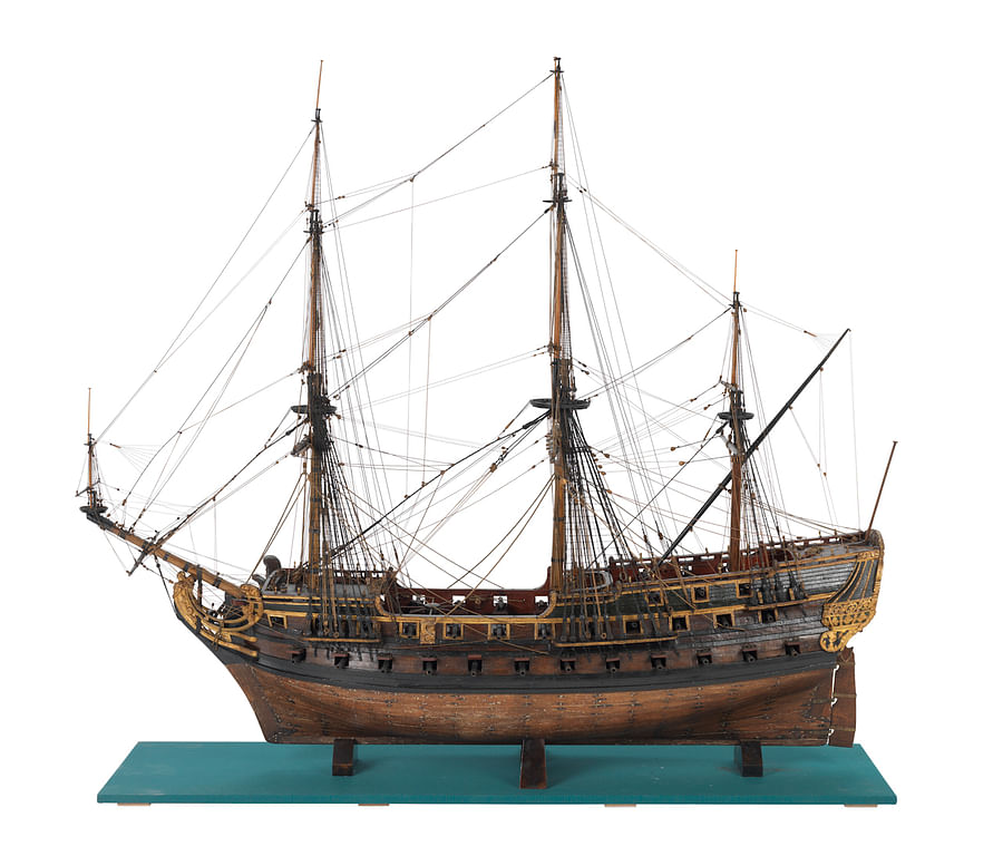 Intricate ship models at the Ships of the Sea Maritime Museum in Savannah