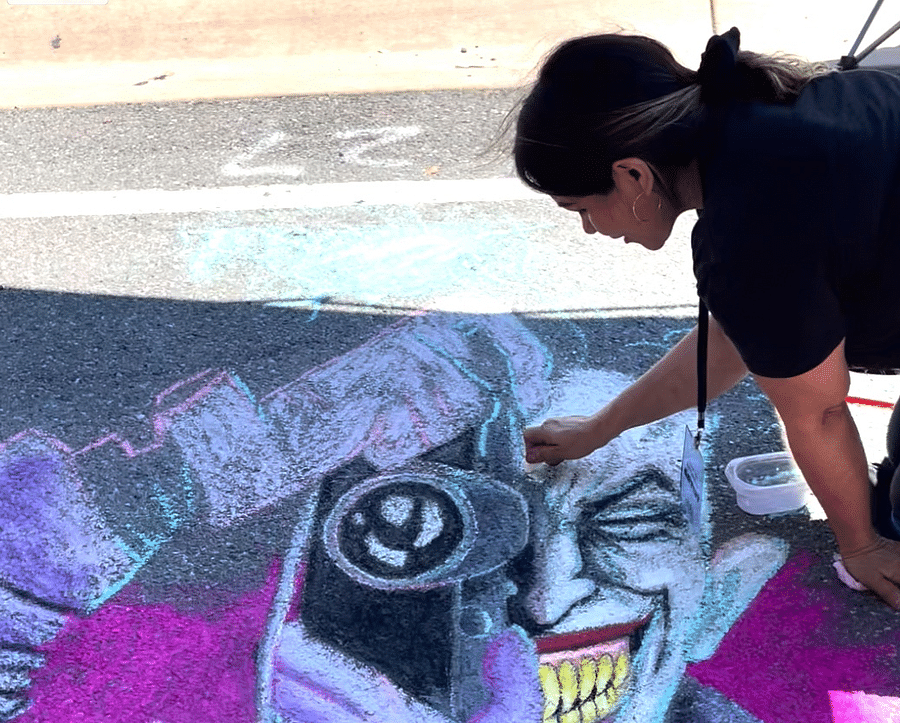 Colorful chalk art from Savannah Sidewalk Arts Festival